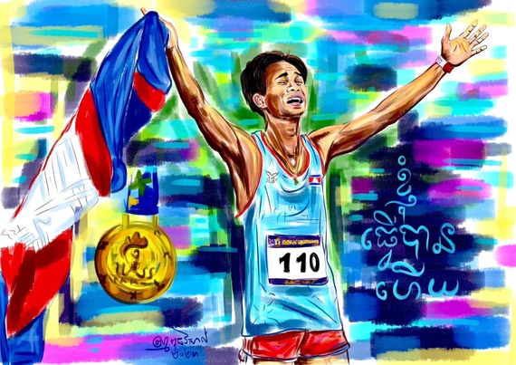 អត្តពលិកឆ្នើម ឈុន ប៊ុនថន ដណ្ដើមយកមេដាយមាសលើវិញ្ញាសាកីឡារត់ប្រណាំង ៨០០ម៉ែត្រ ជាលើកដំបូងក្នុងប្រវត្តិសាស្ត្រកីឡារត់ប្រណាំងដល់កម្ពុជា